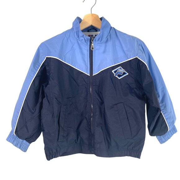 Fila Kid's Full Zip Color Block Track Jacket Blue Size S - Picture 1 of 8